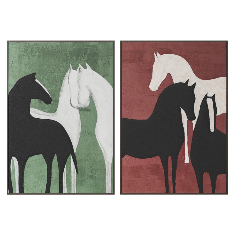 Contrast and Blend painting on canvas in a wooden frame by Agave for Westwing 3D Model .c4d .max .obj .3ds .fbx .stl .blend