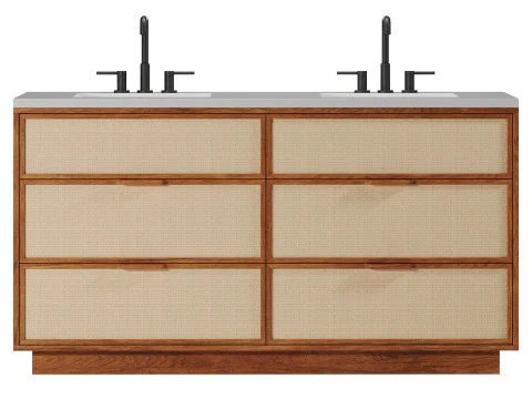 Pintura Contrast and Blend sobre lienzo en un marco de madera de Agave para Westwing Modelo 3D