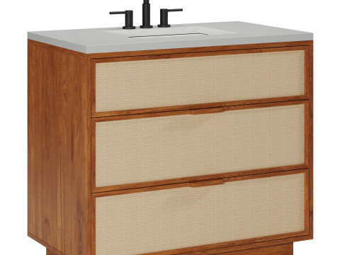 Douglas Single Bathroom Vanity by West Elm 3D Модель