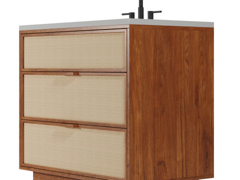 Douglas Single Bathroom Vanity by West Elm 3D Модель