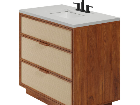 Douglas Single Bathroom Vanity by West Elm 3D Модель