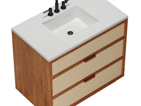 Douglas Single Bathroom Vanity by West Elm 3D Модель
