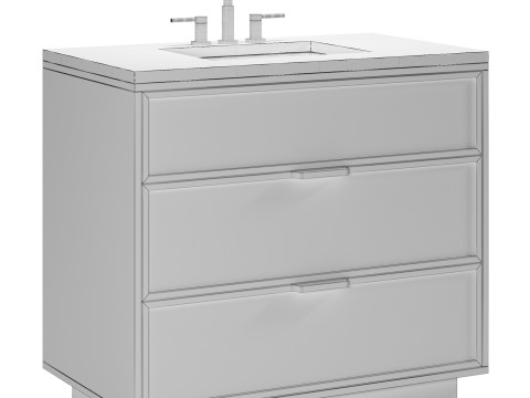 Douglas Single Bathroom Vanity by West Elm 3D Модель