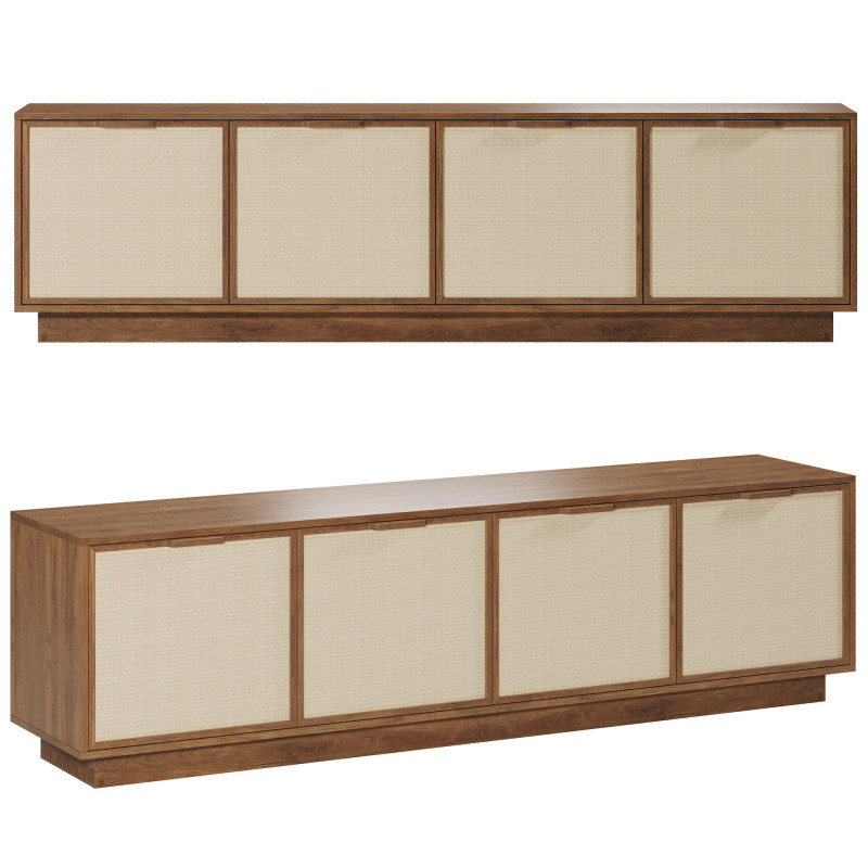 Douglas Media Console by West Elm 3D 模型 .c4d .max .obj .3ds .fbx .stl .blend 