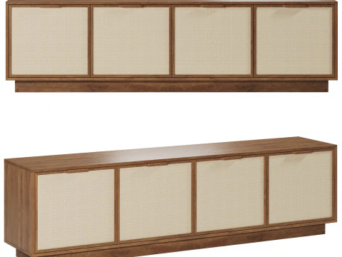 Console multim&eacute;dia Douglas par West Elm Modèle 3D