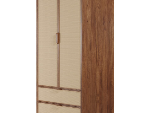 Douglas Solid Wood Tatami Armoire by West Elm Model 3D