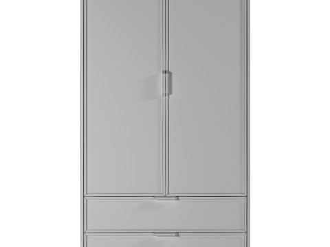 Douglas Solid Wood Tatami Armoire by West Elm Model 3D