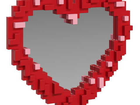 Pixel mirror Heart by Seletti 3D 模型
