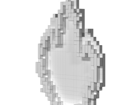 Pixel mirror Flame by Seletti 3Dモデル