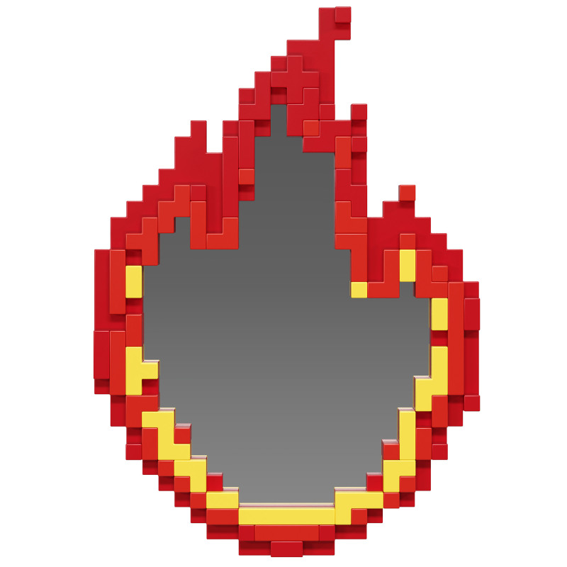 Pixel mirror Flame by Seletti 3Dモデル .c4d .max .obj .3ds .fbx .stl .blend
