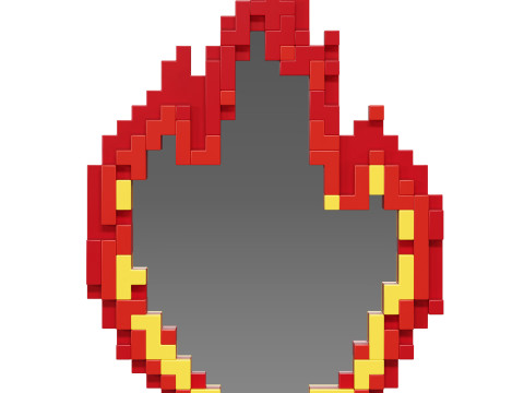 Pixel mirror Flame by Seletti 3D Model