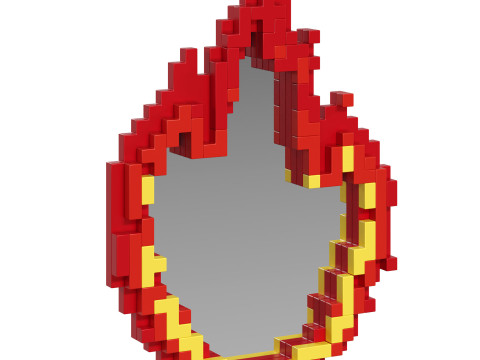 Pixel mirror Flame by Seletti 3Dモデル