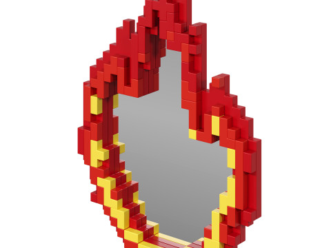 Pixel mirror Flame by Seletti 3Dモデル