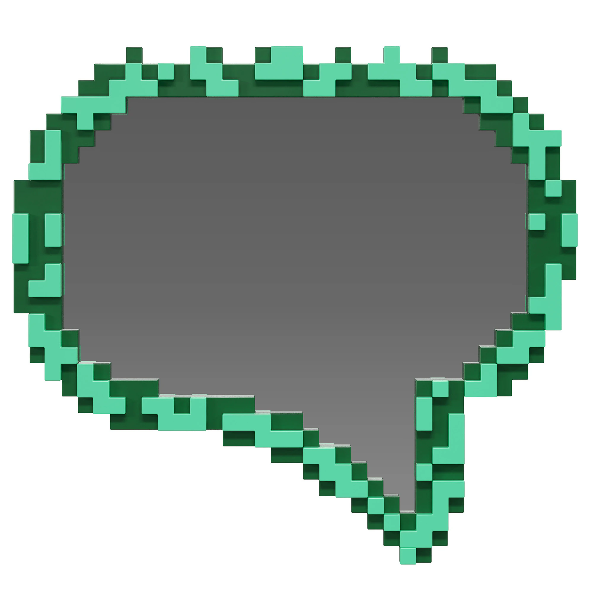 Pixel mirror Message by Seletti 3D Model .c4d .max .obj .3ds .fbx .stl .blend 