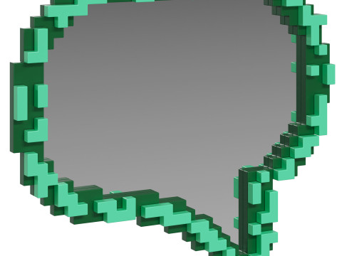 Pixel mirror Message by Seletti 3Dモデル