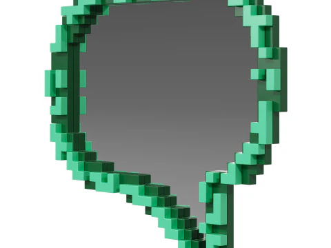Pixel mirror Message by Seletti 3D Model