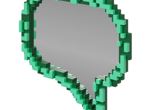 Pixel mirror Message by Seletti 3Dモデル