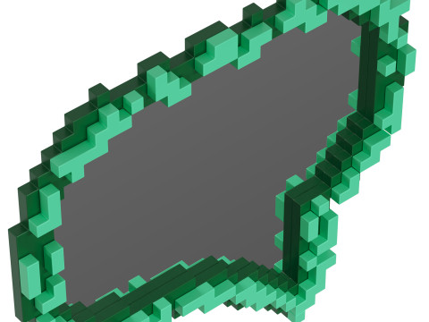 Pixel mirror Message by Seletti 3Dモデル