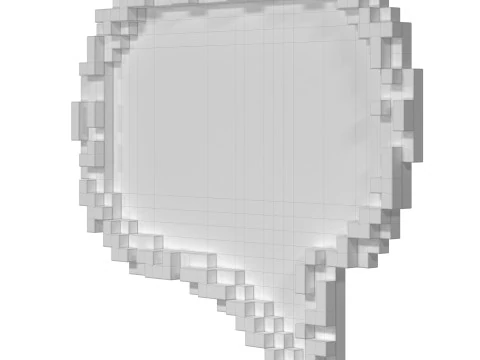 Pixel mirror Message by Seletti 3D Model