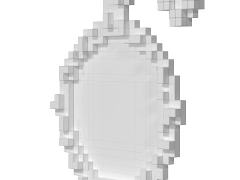 Pixel mirror Bomb by Seletti 3Dモデル