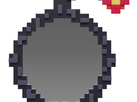 Pixel mirror Bomb by Seletti 3D Model