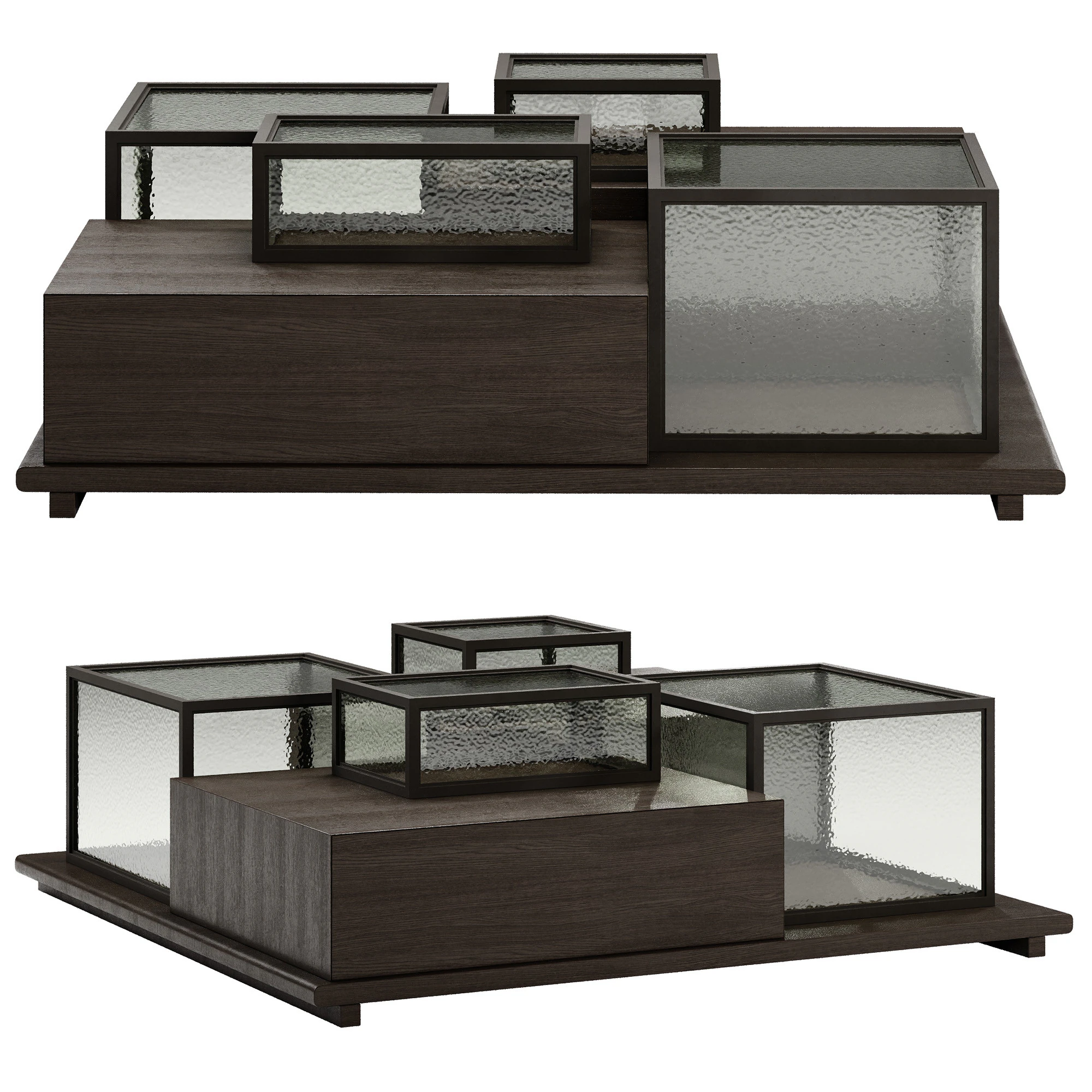 Stack coffee table by Linteloo 3D Model .c4d .max .obj .3ds .fbx .stl .blend 