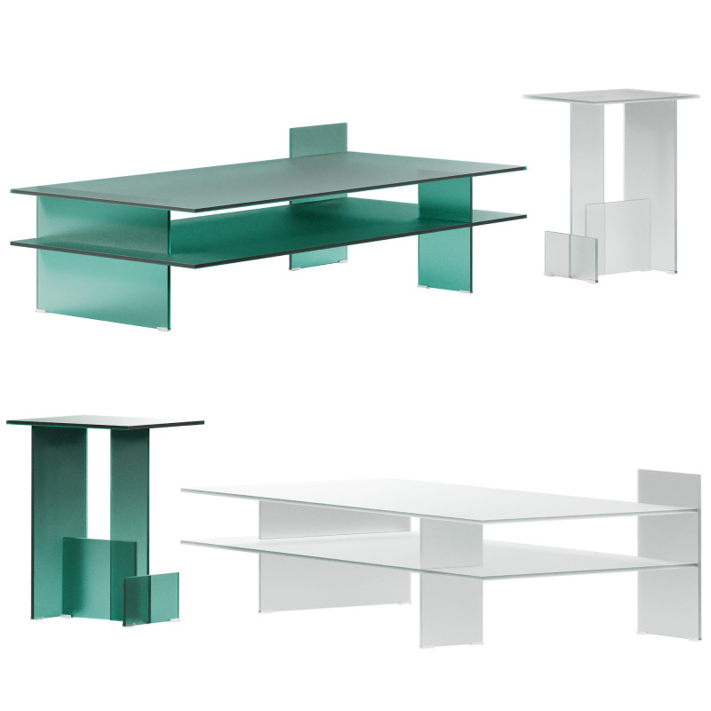 Table basse Kazimir par Glas Italia Modèle 3D .c4d .max .obj .3ds .fbx .stl .blend 