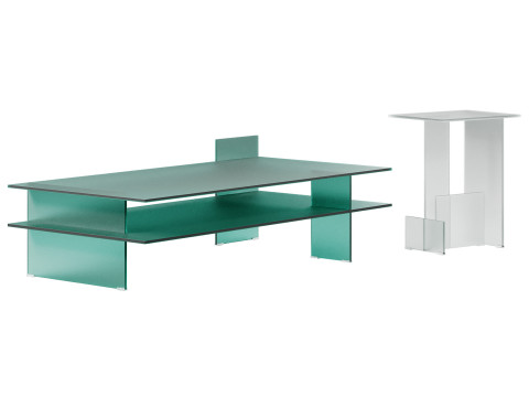 Table basse Kazimir par Glas Italia Modèle 3D