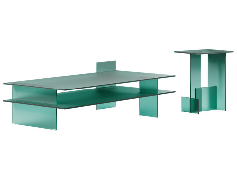 Table basse Kazimir par Glas Italia Modèle 3D