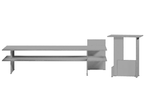 Table basse Kazimir par Glas Italia Modèle 3D