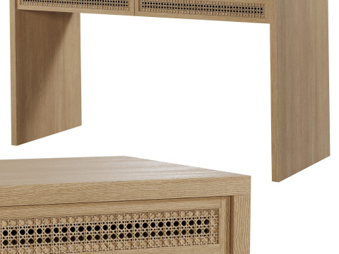 Консольний стіл Marina Cane від Pottery Barn 3D Модель