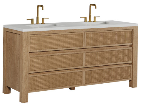 Marina Çift Lavabo Vanity by Pottery Barn 3D Model