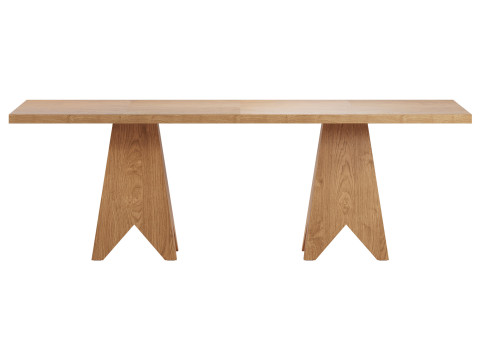 Stół do jadalni z drewna Burl zaprojektowany przez Pierce'a Warda dla West Elm Model 3D