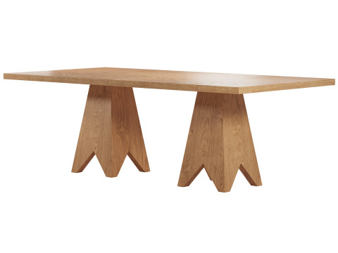 Обідній стіл Burl Wood від Pierce Ward для West Elm 3D Модель