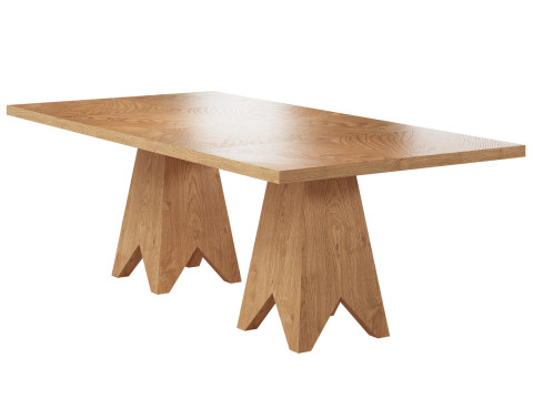 Обідній стіл Burl Wood від Pierce Ward для West Elm 3D Модель