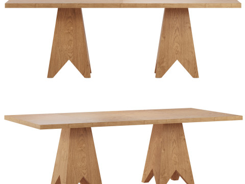 Обідній стіл Burl Wood від Pierce Ward для West Elm 3D Модель