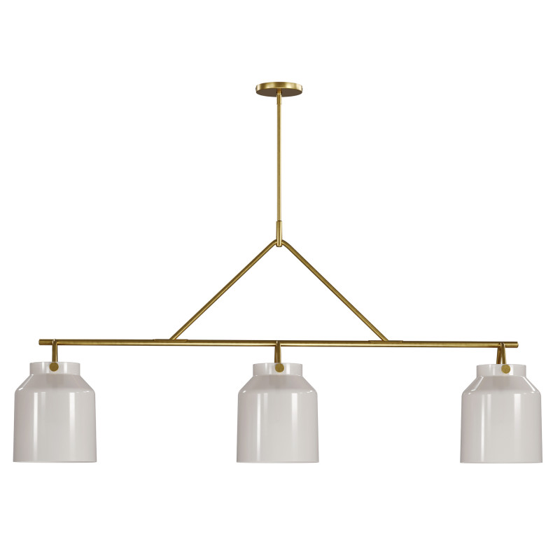 Lámpara de araña Henry de 3 luces de West Elm Modelo 3D .c4d .max .obj .3ds .fbx .stl .blend