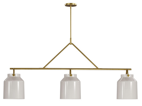 Lámpara de araña Henry de 3 luces de West Elm Modelo 3D