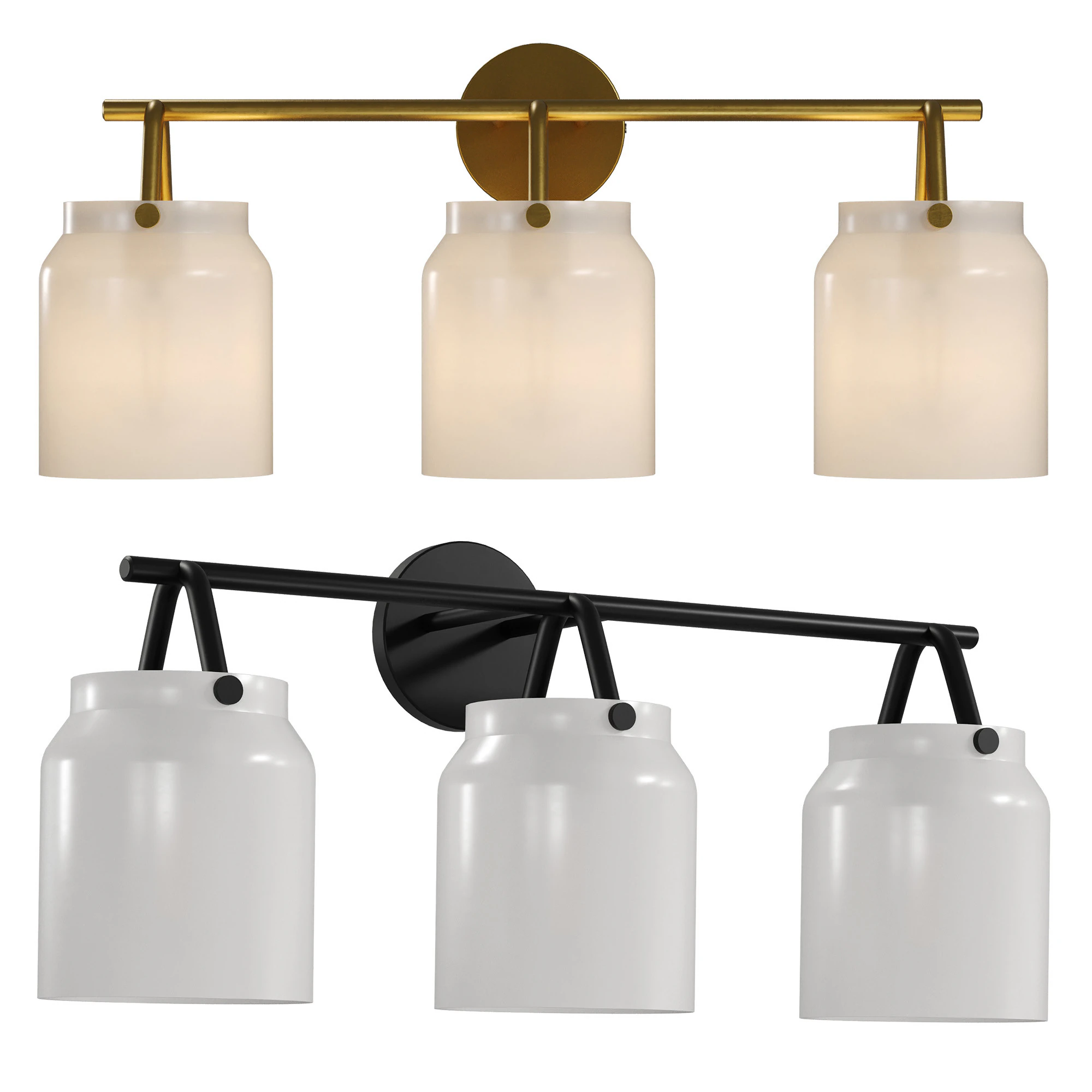 Henry 3-Light Sconce by West Elm 3D Model .c4d .max .obj .3ds .fbx .stl .blend 