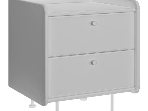 Coya metal bedside table by Westwing 3D Model