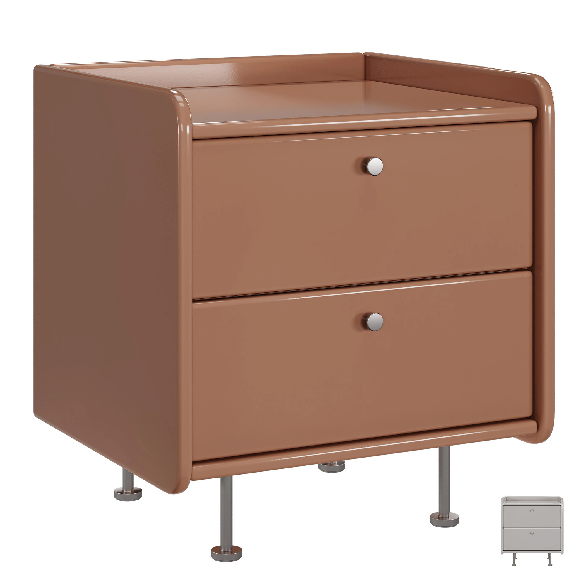 Coya metal bedside table by Westwing 3D Model .c4d .max .obj .3ds .fbx .stl .blend 