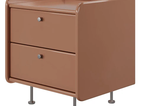 Coya metal bedside table by Westwing 3D Model