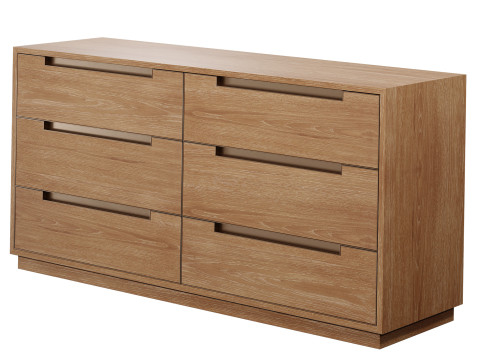 Комод Lansen із 6 шухлядами від West Elm 3D Модель