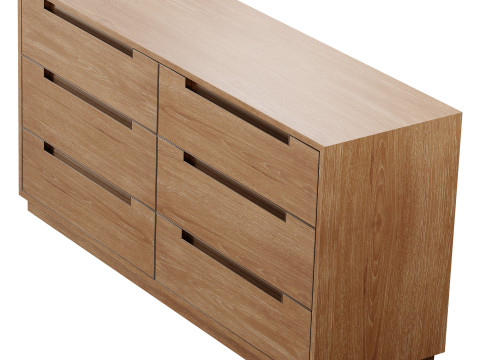 Комод Lansen із 6 шухлядами від West Elm 3D Модель
