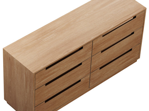 Комод Lansen із 6 шухлядами від West Elm 3D Модель