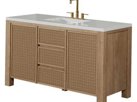 Marina 55 Single Wide Sink Vanity by Pottery Barn 3D Model