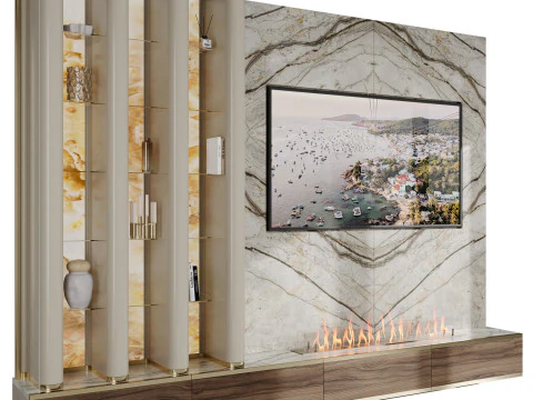 Zona de TV Woodsystem Modelo 3D