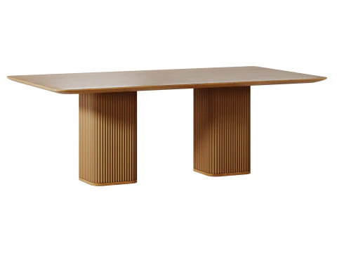 Davison 85 Rectangular Fluted Oak Dining Table by CB2 3D Model