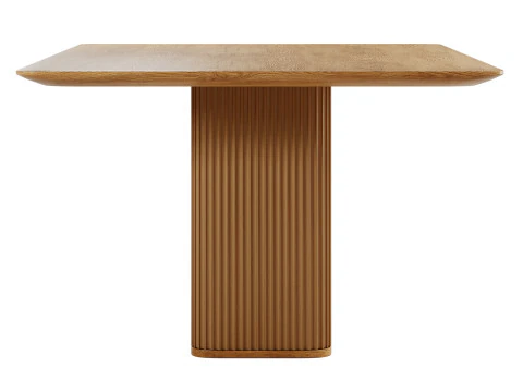Davison 85 Rectangular Fluted Oak Dining Table by CB2 3D Model