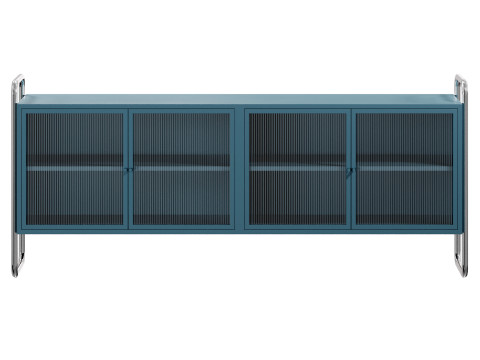 Robyn Metal dresser with glass doors by Westwing 3D Model